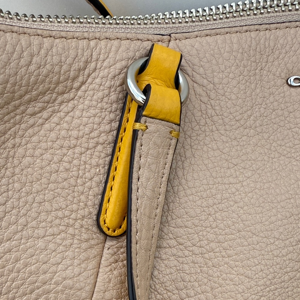 Coach Cream and Yellow Shoulder Bag - Picture 4 of 10